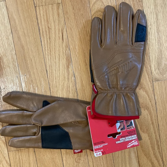 Milwaukee Tan Leather Gloves for Men - Picture 2 of 2
